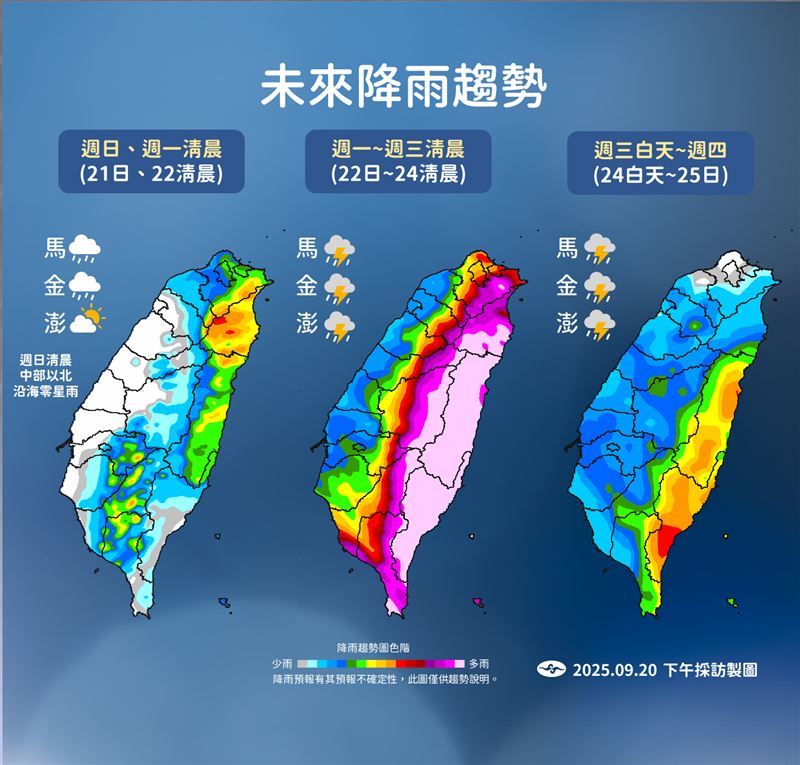 未來降雨趨勢。（圖／氣象署提供）