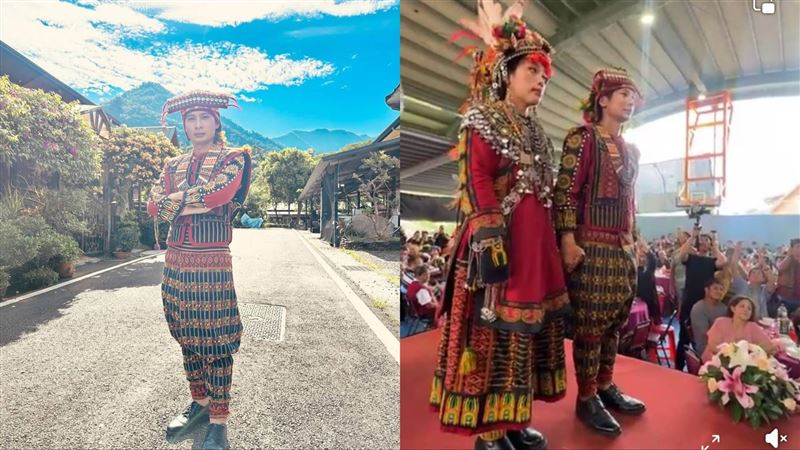 逸祥舉辦傳統排灣族婚禮。（圖／翻攝自逸祥臉書）