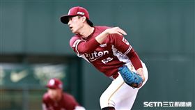 胡金龍引退賽，樂天桃猿投手黃子鵬飆出生涯第500次三振。（圖／記者劉彥池攝影）