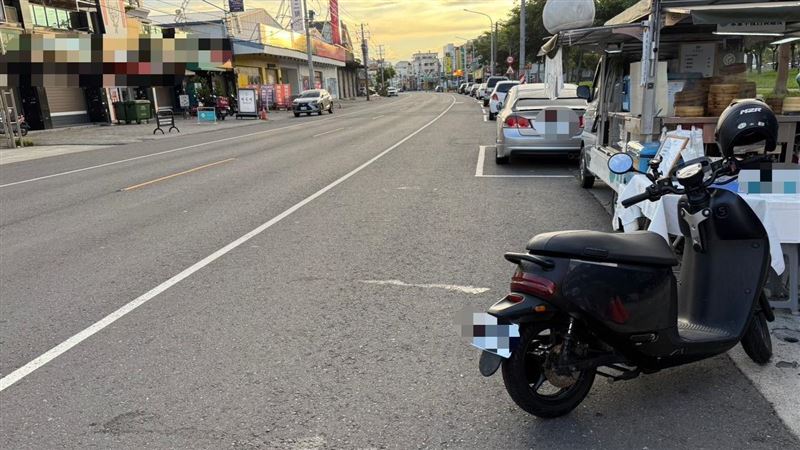 陳男清晨在仁雄路車禍肇逃，留下錯愕受傷的女騎士。（圖／翻攝畫面）