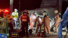 新竹,自小客車,車禍,建築工地,養生館,死亡。（圖／翻攝畫面）