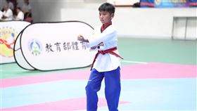 來自蘭嶼東清國小跆拳道隊的顏承祐。（圖／大會提供）