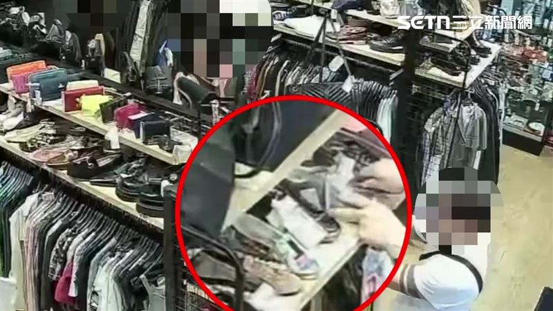 北市陳男進入二手名牌店，並持美工刀劃破5件外套及3雙運動鞋。（圖／翻攝畫面）