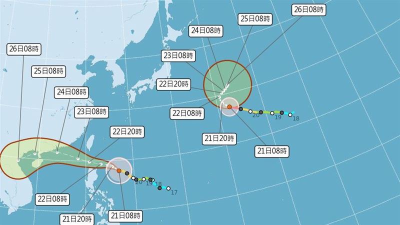 樺加沙轉強颱 首波陸警範圍估涵蓋2縣市