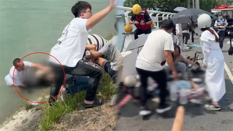 車禍後61歲嬤噴飛墜落澄清湖身亡。（圖／Threads＠miaaa___8o7授權提供）