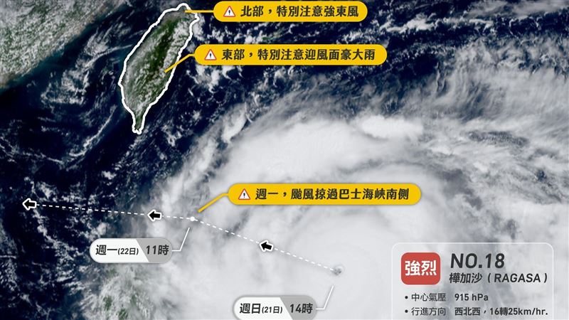 強颱樺加沙將掠過！專家：東豪雨、北強風