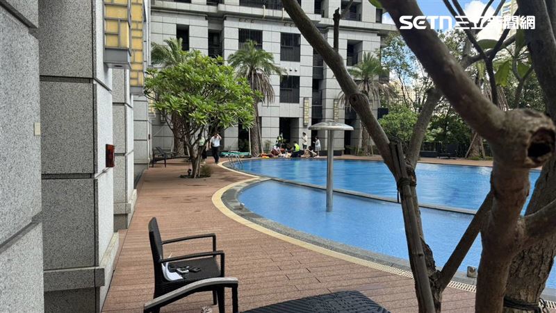 新北市淡水區沙崙路一段某社區游泳池發生溺水意外。（圖／民眾提供）