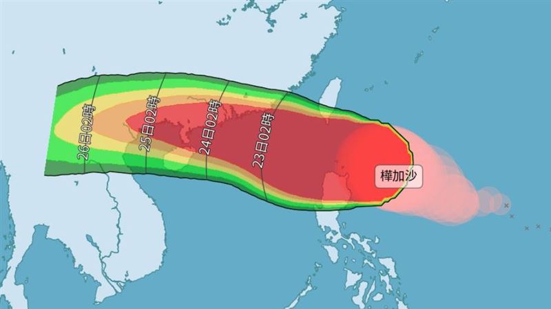樺加沙逼台路徑曝!暴風圈侵襲2縣市破95%