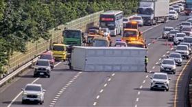 桃園,車道,貨車,國道,大溪,自撞,事故,車禍,回堵,車流,翻覆,國道三號圖片描述。（圖／翻攝自高公局官網）