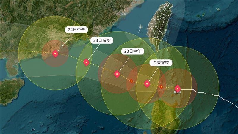 樺加沙仍增強、暴風圈擴　風雨時程一次看