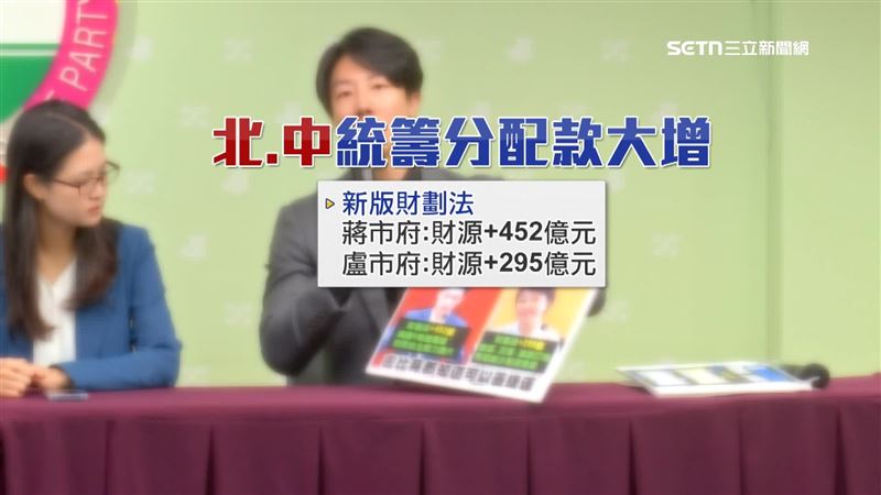 台北市與台中市明年度的統籌分配款增加