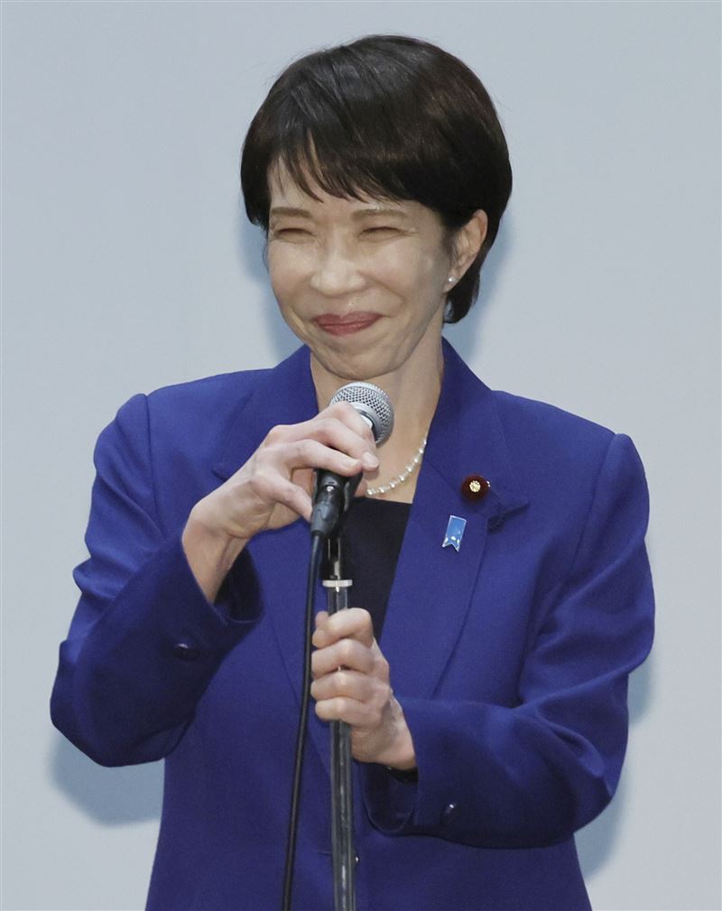 日本前安保相高市早苗，如果當選，將成為日本首位女首相，根據日本電視台民調，支持度排第二。（圖／美聯社／達志影像）