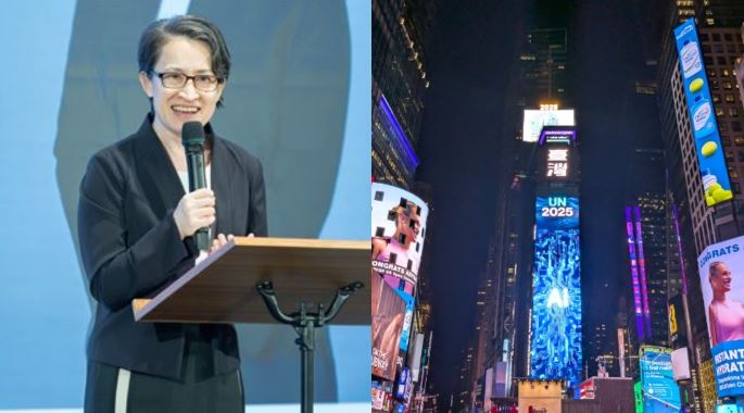 「讓台灣參與」登時代廣場　蕭美琴發聲了