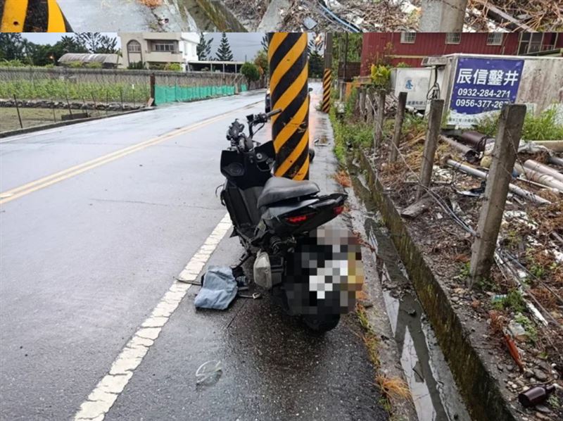 花蓮吉安鄉發生死亡車禍，21歲男酒駕載女友外出自撞電線桿，釀1死1重傷慘劇。（圖／翻攝畫面）