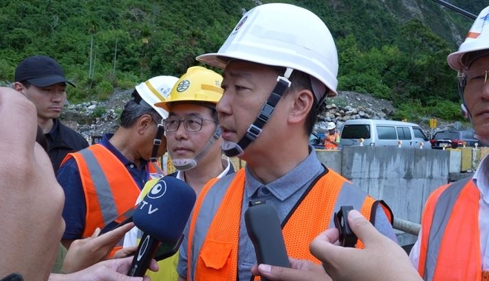因應樺加沙颱風來襲，交通部陳部長世凱視察東部陸運防災工作。（圖／交通部提供）