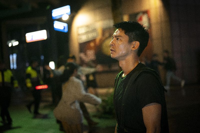 林柏宏（圖）在電影《96分鐘》飾演防爆警察。（圖／中央社）