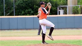 桃園盃四級棒球錦標賽青少棒組，長安國中投手艾太郎。（圖／桃園盃提供）