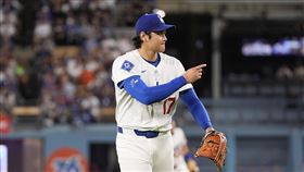 大谷翔平季後賽將挑戰「二刀流」。（圖／美聯社／達志影像）