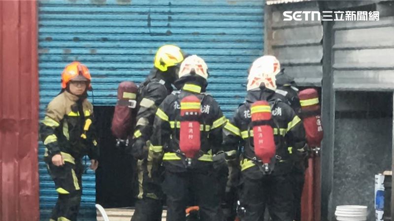 花蓮吉安鄉某間工廠今天發生火警。（圖／民眾提供）