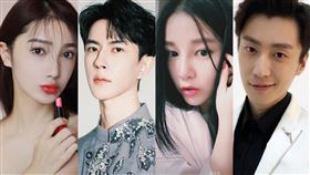 任嬌（左起）、于朦朧、本兮、喬任梁，4人之死被質疑疑點重重。（合成圖／翻攝自微博）