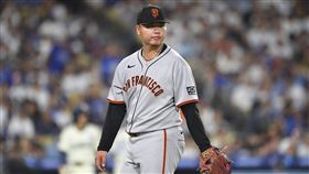 鄧愷威交手道奇3局投6K卻送3次觸身。（圖／美聯社／達志影像）