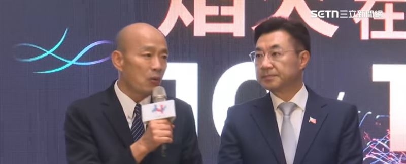 韓國瑜出席雙十國慶記者會，開場即關心花蓮光復災情。（圖／翻攝畫面）