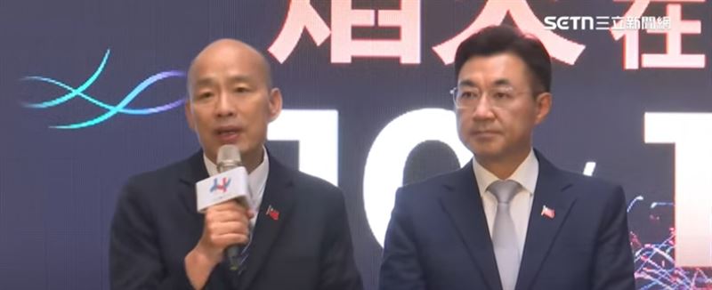 韓國瑜出席雙十國慶記者會，開場即關心花蓮光復災情。（圖／翻攝畫面）
