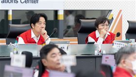 總統賴清德22日視察中央災害應變中心。（圖／總統府提供） 