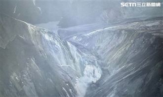 花蓮堰塞湖「水量驟降75％」　空拍照曝光