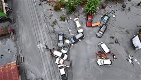 花蓮,馬太鞍溪,堰塞湖,光復鄉,災情。（圖／翻攝畫面）