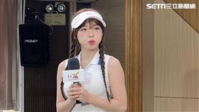 啦啦隊女神李多慧脫下啦啦隊服，高爾夫球初體驗。（圖／記者林昱孜攝影）