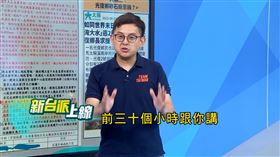 民進黨發言人卓冠廷在三立政論節目《新台派上線》中指出。（圖／翻攝自新台派上線）
