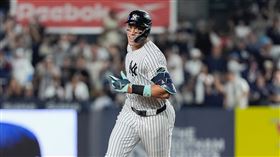 賈吉（Aaron Judge）生涯4季至少擊出50轟，成為大聯盟史上第4人。（圖／美聯社／達志影像）