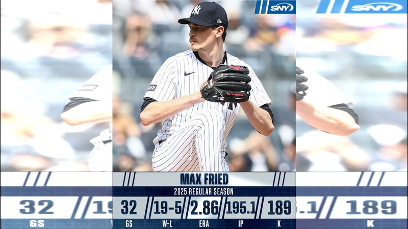 佛里德（Max Fried）轉戰洋基首季拿下19勝。（圖／翻攝自Yankees Videos推特）