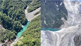 目前全台僅存在2處堰塞湖，分別為花蓮馬太鞍堰塞湖和新竹泰崗溪堰塞湖。(圖/林保署提供、馬太鞍溪堰塞湖監測紀實網站)
