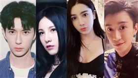  任嬌（左起）、于朦朧、本兮、喬任梁，4人之死被質疑疑點重重。（合成圖／翻攝自微博）