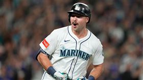 洛利（Cal Raleigh）敲出本季第60轟。（圖／美聯社／達志影像）