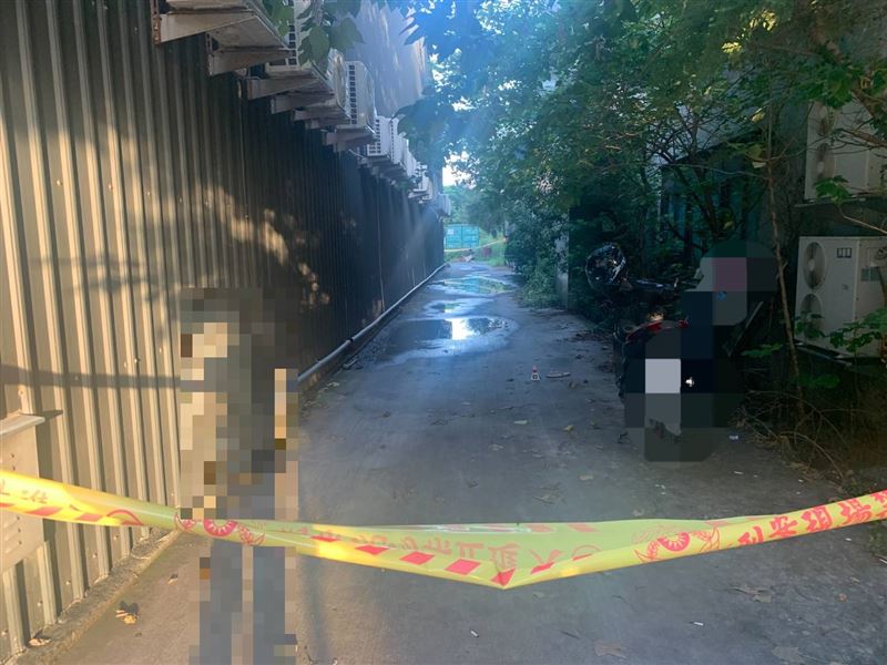吳男在KTV外巷道持槍射殺曾男。（圖／翻攝畫面）