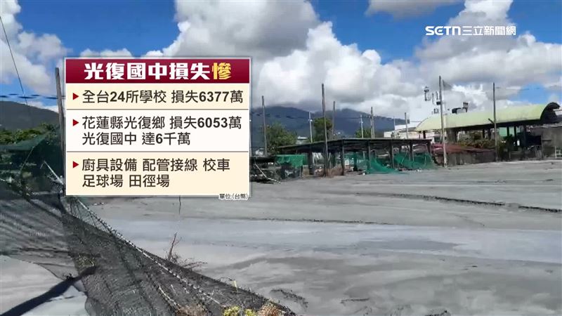 光復國中粗估災損6000萬