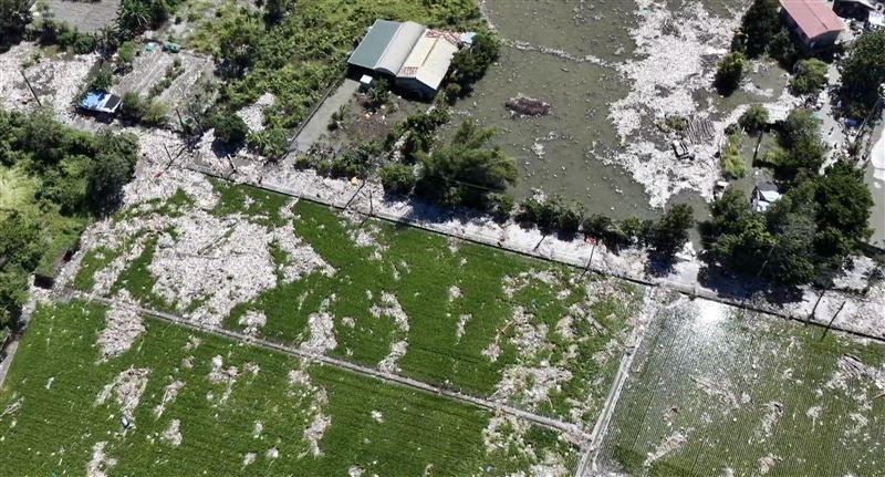 垃圾全被曬得發出難聞惡臭，幅員遼闊空拍機飛再高都難以一次看完，哪裡是路？這又是哪裡？（圖／疣豬飛行中隊提供）