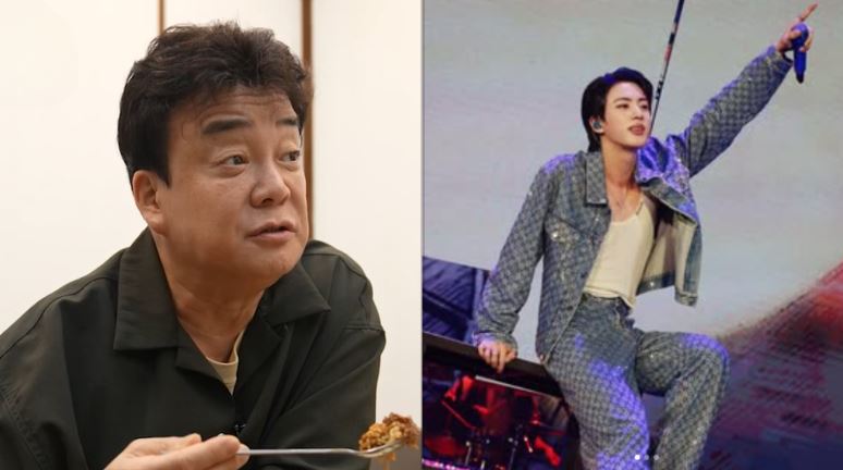 韓國餐飲大亨白種元（左）與BTS成員Jin（右）共同投資的飲品品牌深陷《原產地標示法》爭議！（圖／翻攝自白種元、jin IG）