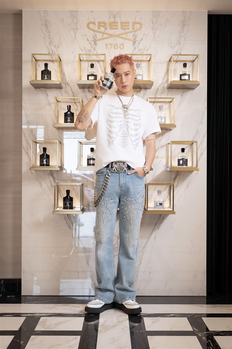 周湯豪出席CREED大安旗艦店開幕活動。（圖／CREED提供）