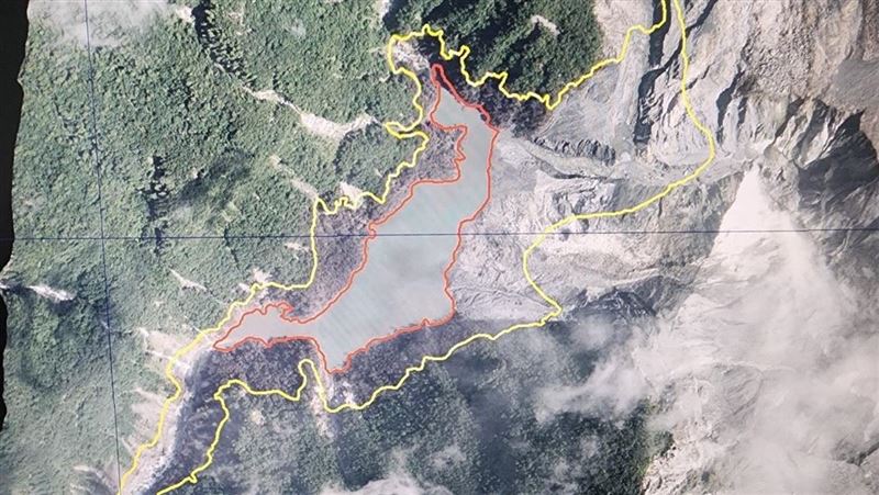 馬太鞍堰塞湖蓄水量剩12％！國家航測照曝