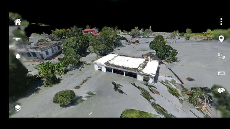 3D建模能完整重現災區狀況，協助救難人員規劃搜救路線，避免死角誤區。（圖／華新工程顧問提供）