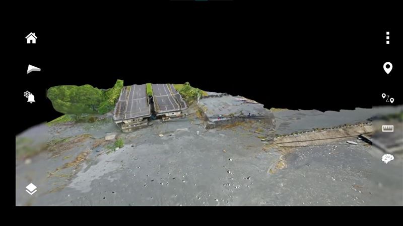 3D建模能完整重現災區狀況，協助救難人員規劃搜救路線，避免死角誤區。（圖／華新工程顧問提供）