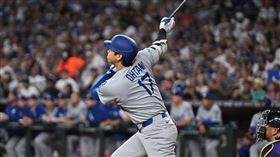 大谷翔平敲出本季第54轟。（圖／美聯社／達志影像）