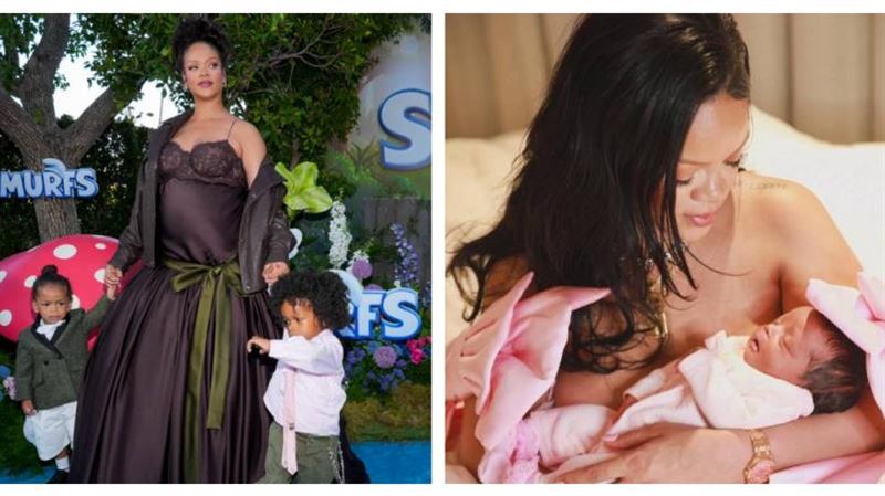 蕾哈娜升格三寶媽　曬粉紅嬰兒照曝超Q名