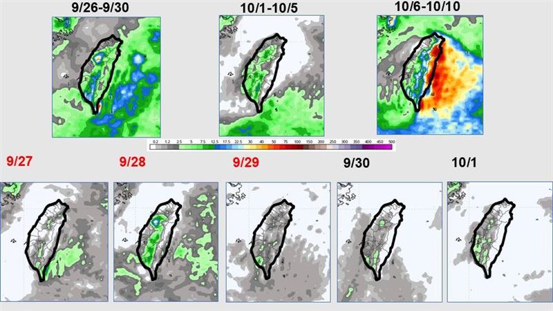 教師節連假雨區曝　台中以北這天起溼答答