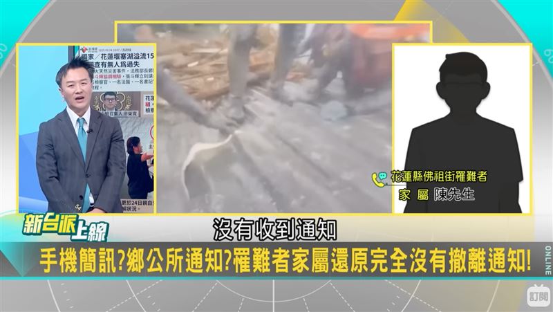 姑婆、姑爺疊羅漢捨命救她6歲小沂，家屬悲曝完全沒有收到撤離通知。（圖／新台派上線）