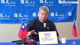 張亞中召開「參選黨主席勝利方程式；重大政策宣示」記者會。（圖／翻攝畫面）